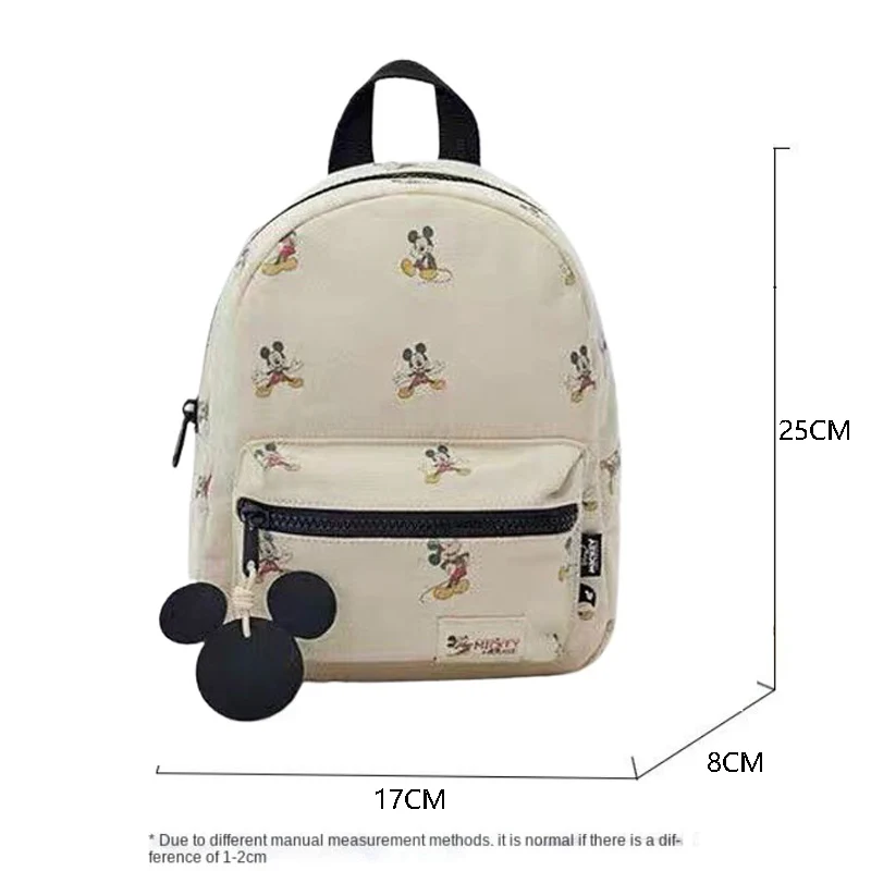 Disney\'s New Cartoon Mickey Canvas Mini School Bag, Fashionable and Versatile, Cute School Bag for Boys and Girls Kindergarten