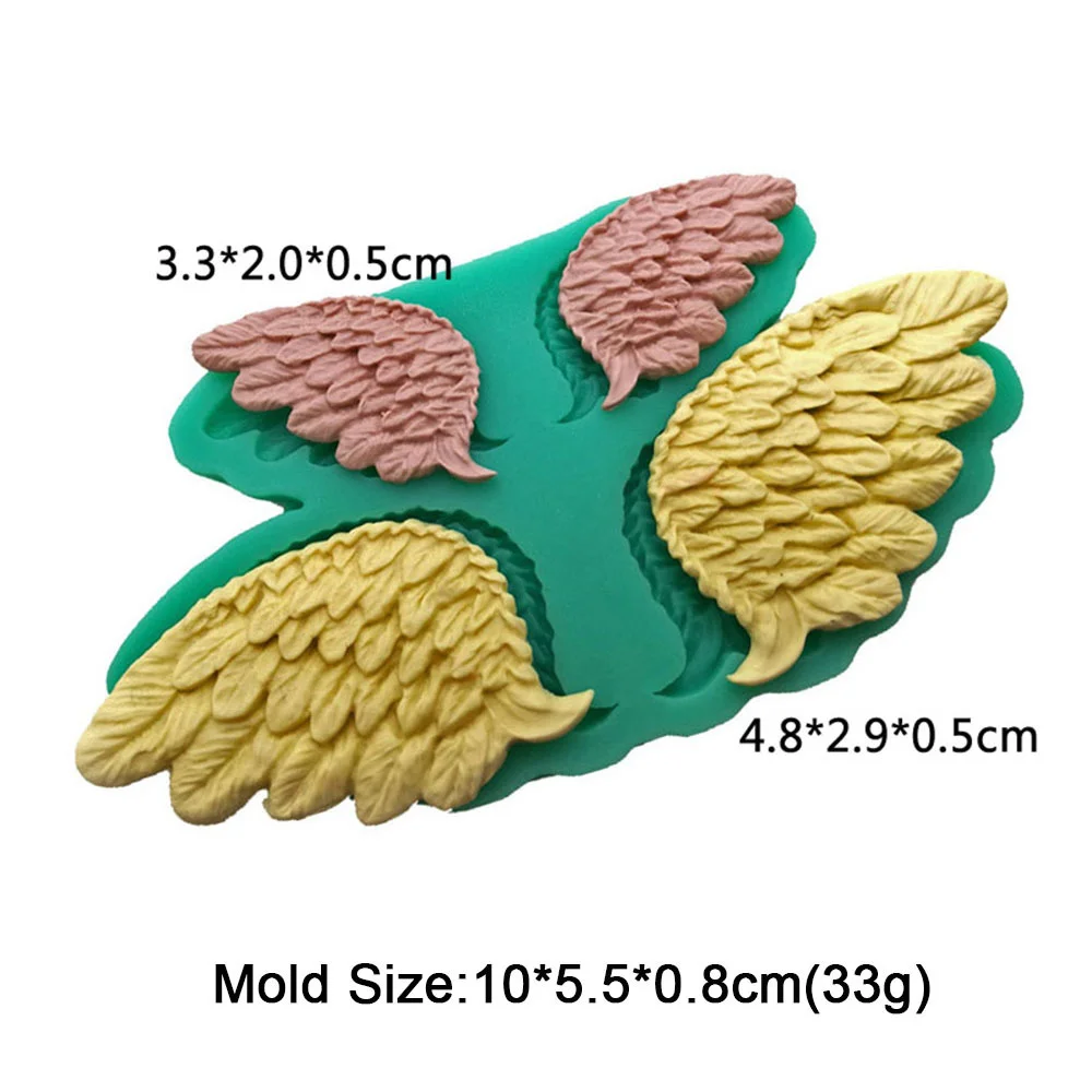 Engel Serie Fondant Silikonform Amor Flügel Modell Zucker Cupcake Schokolade Backen Kuchen Werkzeuge handgemachte Ton Harz machen Form – Detail 8