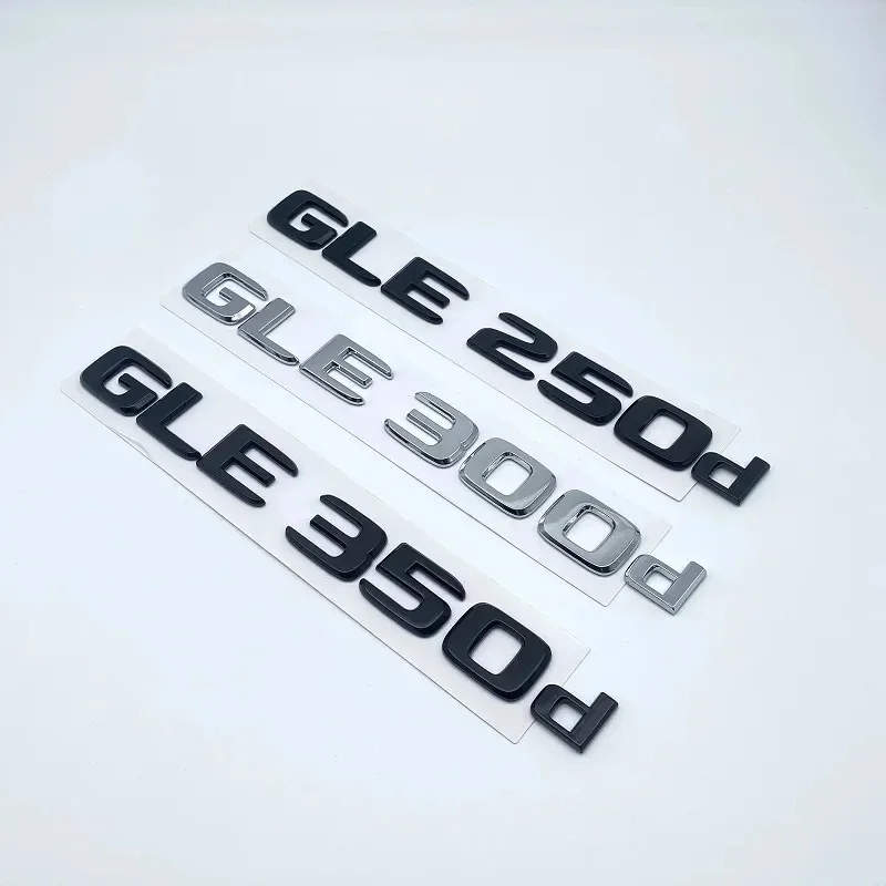 3D ABS Letters Emblem Badge for Mercedes-Benz GLE250d GLE300d GLE350d GLE400 GLE450 4Matic Car Styling Trunk Nameplate Sticker