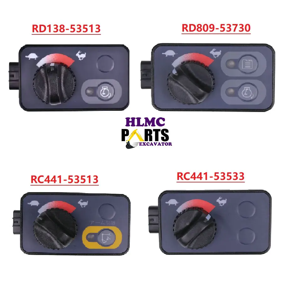 Throttle Knob Switch Box RC441-53513 RD809-53730 RD138-53513 For kubota U35 U45 KX080-3 KX91 KX121 KX161 RC441-53533 Panel