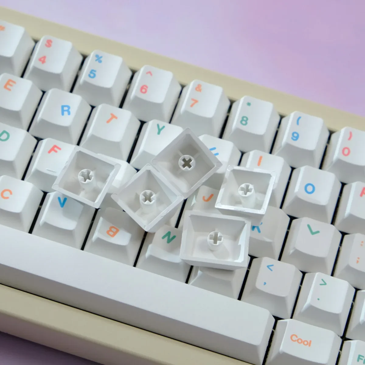 129 kunci anak-anak yang menyenangkan PBT bahan MOA sangat sublimasi keycap cocok untuk kustomisasi keyboard mekanis