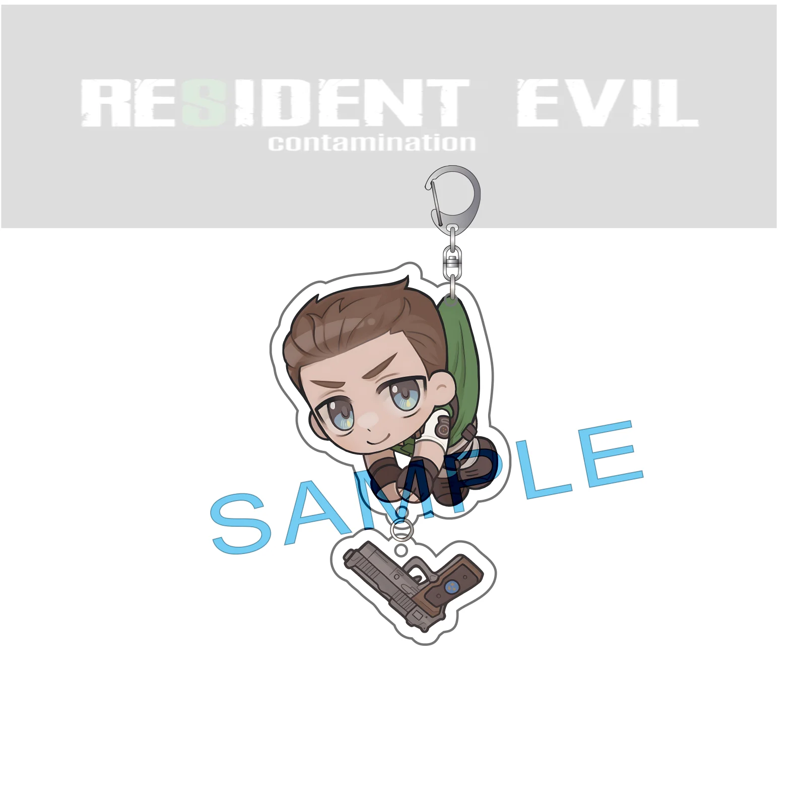 RE Leon S. Kennedy Ada Wong Claire Redfield Jill Valentine 8CM Acrylic Keychain Collectible Pendant Gift Backpack Bag Charm