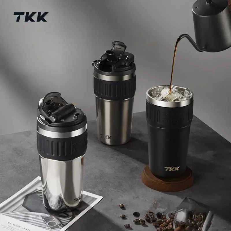 CeramicSteel Coffee Ceramic Travel Mug Ceramic Rim & Inner Coating on Insulated Stainless Steel Tumbler Durable 316Stainless