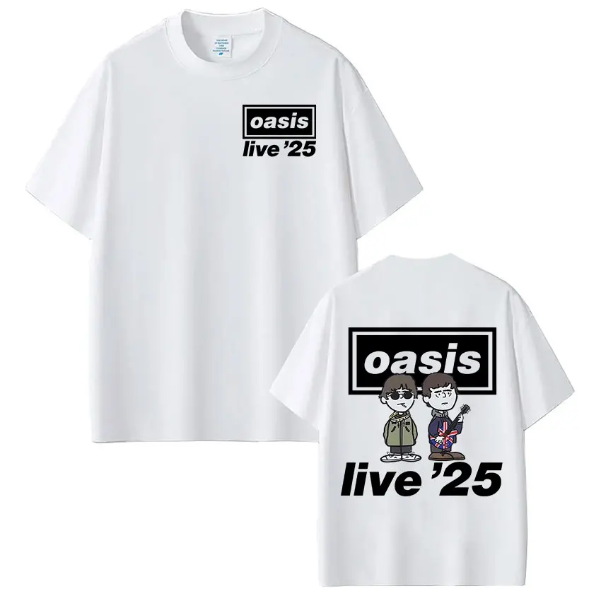 2026 New Men Women Retro Rock Cartoon Character Graphic T-Shirt Unisex Cotton Loose Music Street Tee