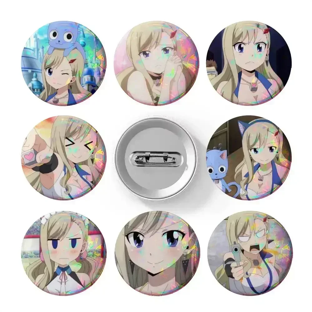 Anime Edens Zero Rebecca Bluegarden Happy   Friends Gifts Badges Button Round Creative Pin Brooch Badge Bag Decor Accessories