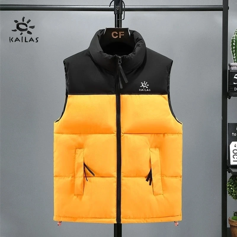 

Autumn and winter men's high-quality warm vest jacket, new fashionable and casual outdoor windproof sleeveless versatile top