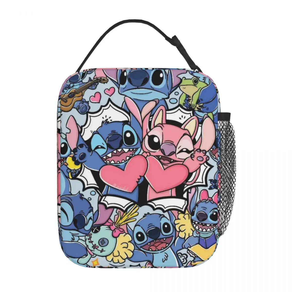 Stitch And Angel Insulated Lunch Bags Large Lunch Container Thermal Bag Tote Lunch Box Office Travel Men Women