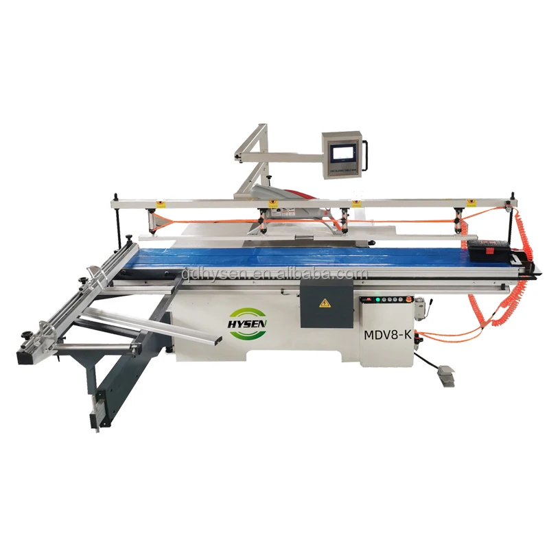Computer Controlled Sliding Table Saw with Large European Dust Cover High Precision Wood Cutting Machine for Factory