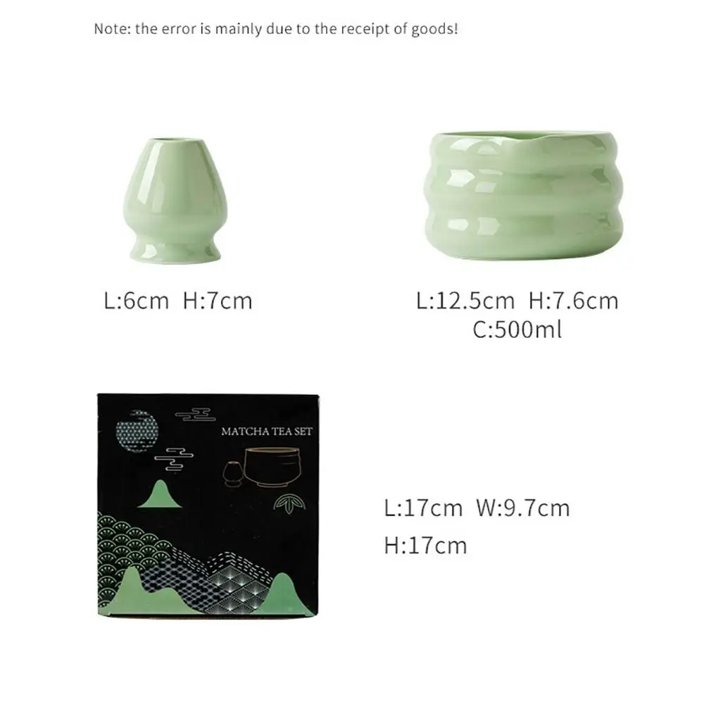طقم شاي ماتشا سيراميك بسعة كبيرة ومقاوم لدرجات الحرارة العالية وأوعية غسيل شاي متينة وناعمة