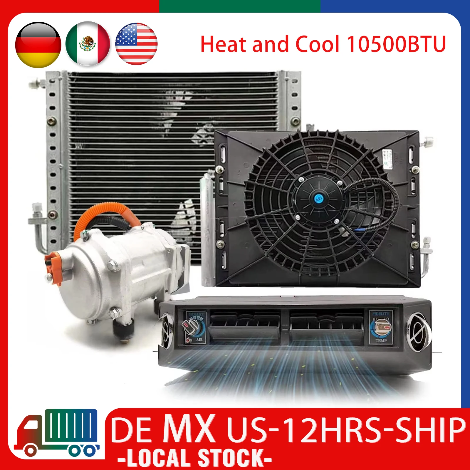 

Aspligo 12V 10500BTU Cool Car Electric Air Conditioner Universal For Truck Bus Camper Van Compressor Underdash Air Conditioning