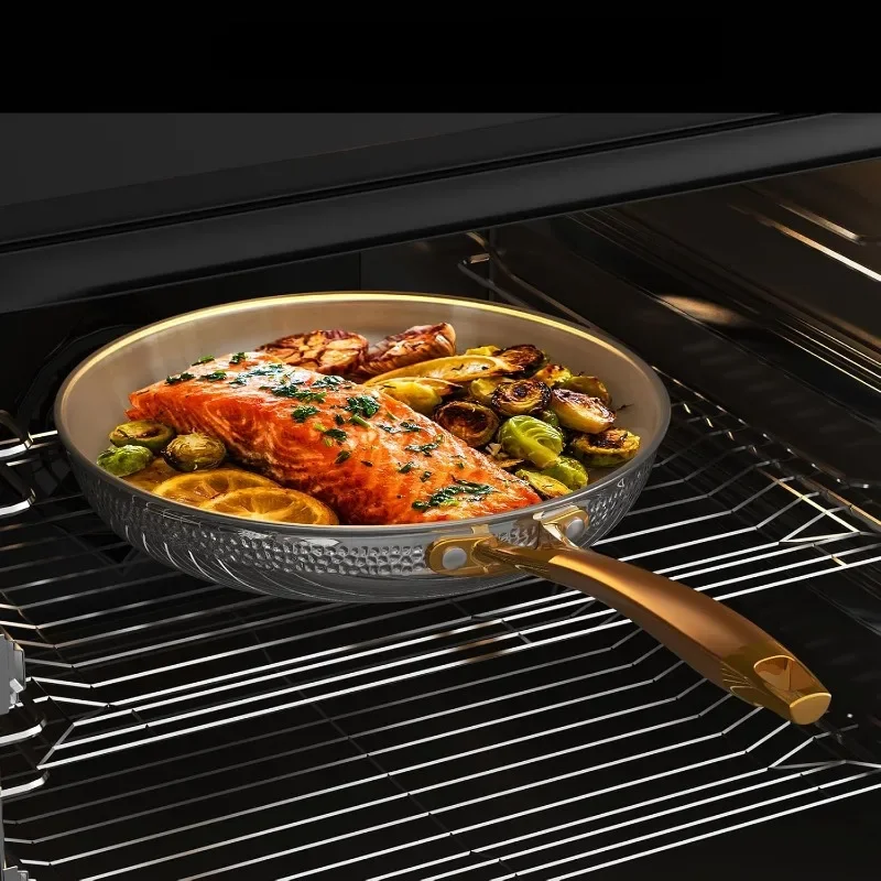 Panelas de cozinha marteladas triplas com tampas