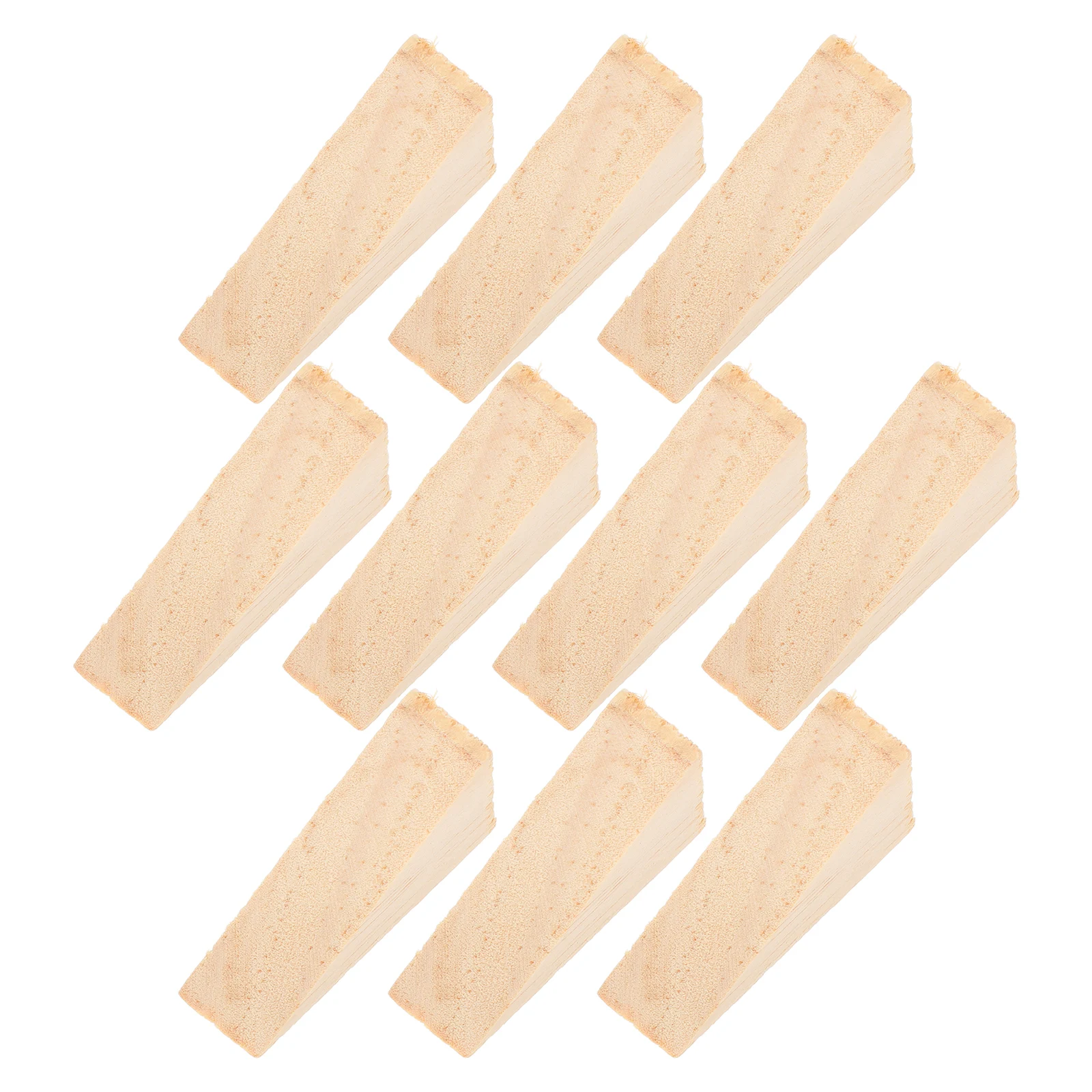 

10pcs Wooden Stopper Wedges Solid Non-Slip Heavy Duty Stops For Bedroom Home 6X2X3Cm Furniture Parts Door Stoppers