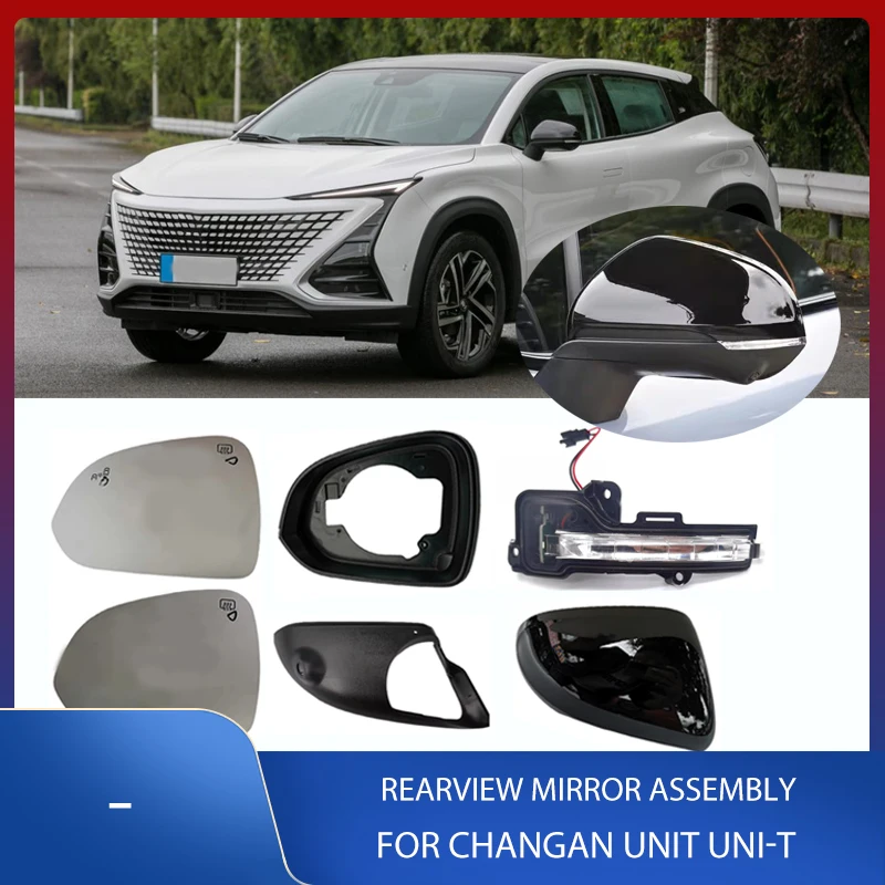 

Side External Rearview Mirror Cover Assy Lens Glass Turn Signal Lamp Lower Lid Shell Frame Cover Holder For Changan Unit Uni-T