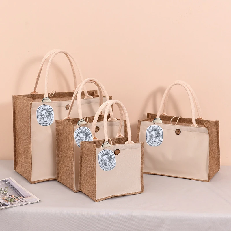 

Canvas Bags Painting Linen Bags Handbags Jute Shopping Bags Linen Bags Handbags Accessories Women Handheld Bags Incense Girl