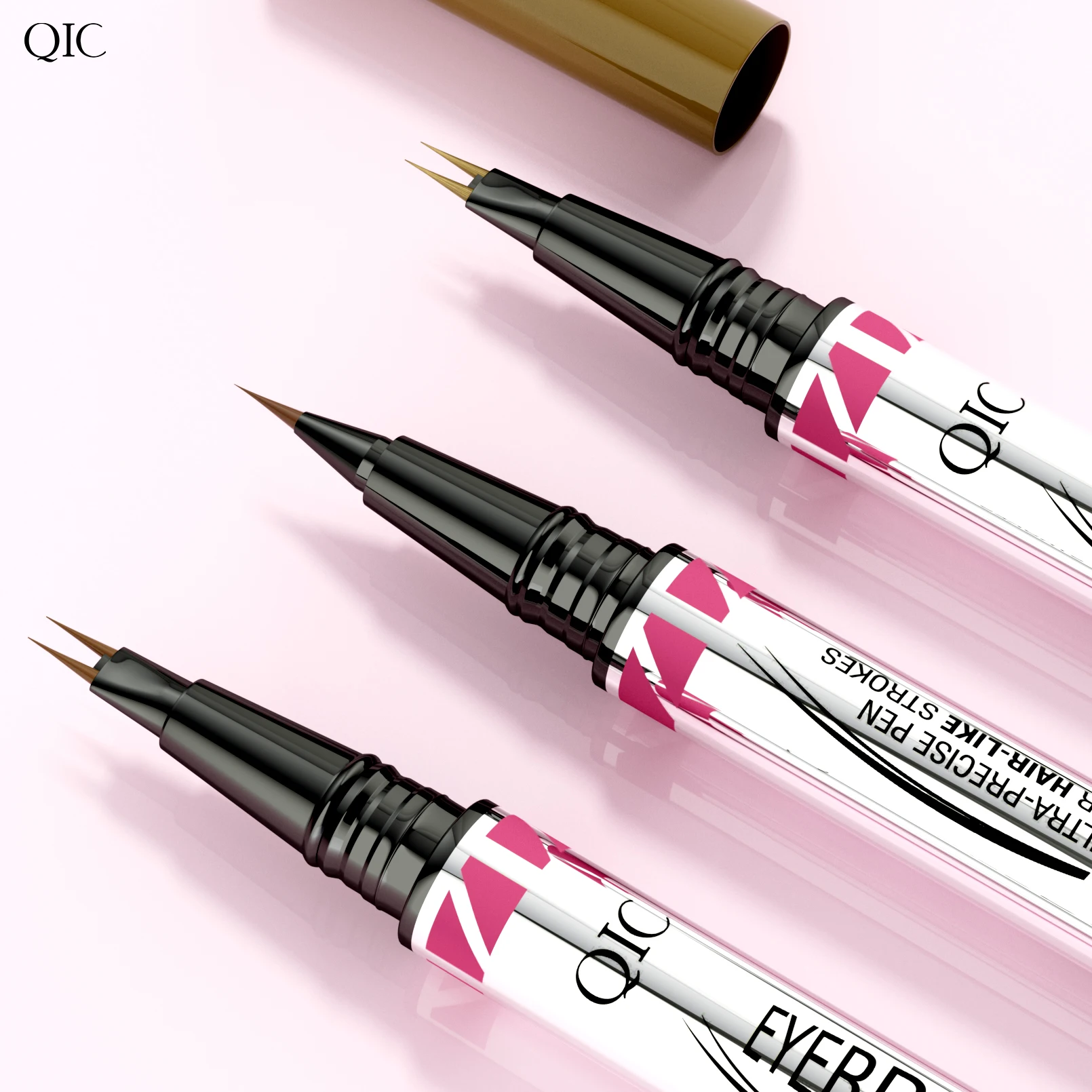 Dwugłowy zakrzywiony ołówek do brwi Wodoodporny, długotrwały naturalny eyeliner Wild Brow Sleeper Silkworm