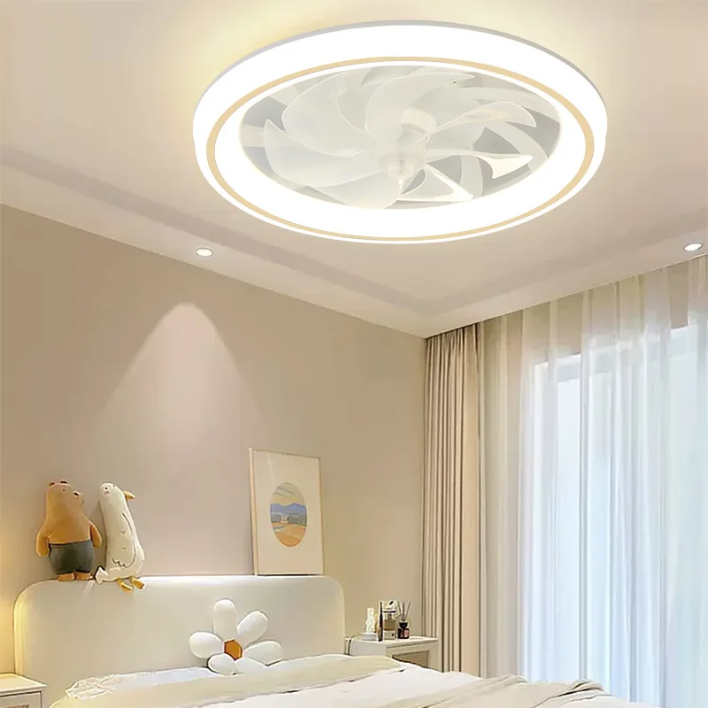 48cm Ceiling Fan Light Living Room Bedroom Modern and Simple Home Intelligent Remote Control Restaurant LED Fan Light