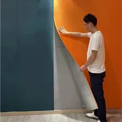 Thickened Self-Adhesive Wall Covering Bedroom TV Background Wallpaper Soft Bag Home Decoration Aluminum Foil Base Wall Sticker