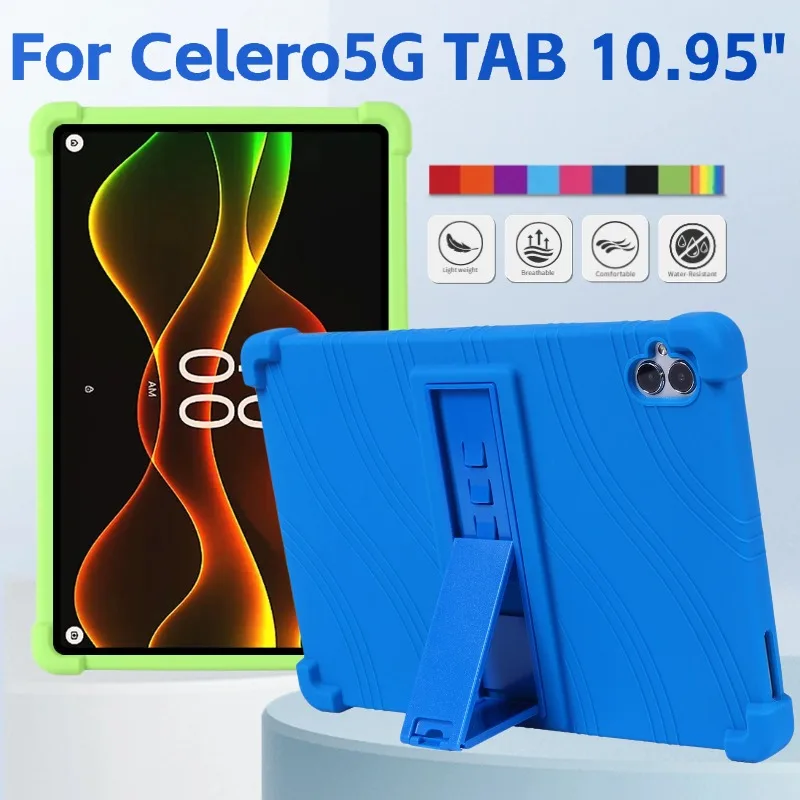 

Для планшета Celero5G TAB 10,95 дюйма, чехол для Android 15, противоударный чехол, мягкая силиконовая подставка, защитный чехол
