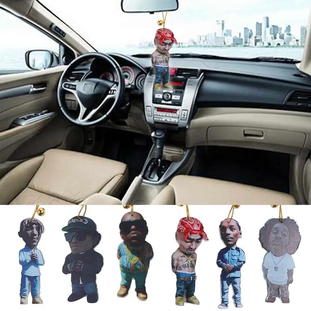

Rapper Hanging Classic Rapper Posture Ornament Anime Figures Acrylic Rapper Hanging Ornament Cartoon 8cm Car Interior Decoration