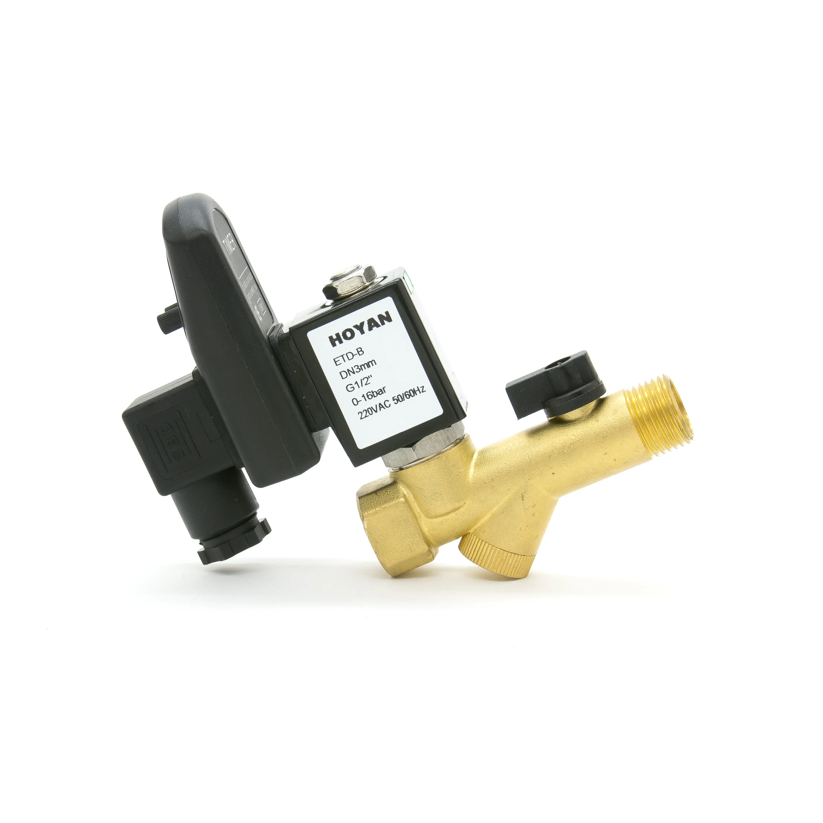 2/2-Way Direct Timing drain Water brass 1/2 in 0-16bar Solenoid Valve Normal close