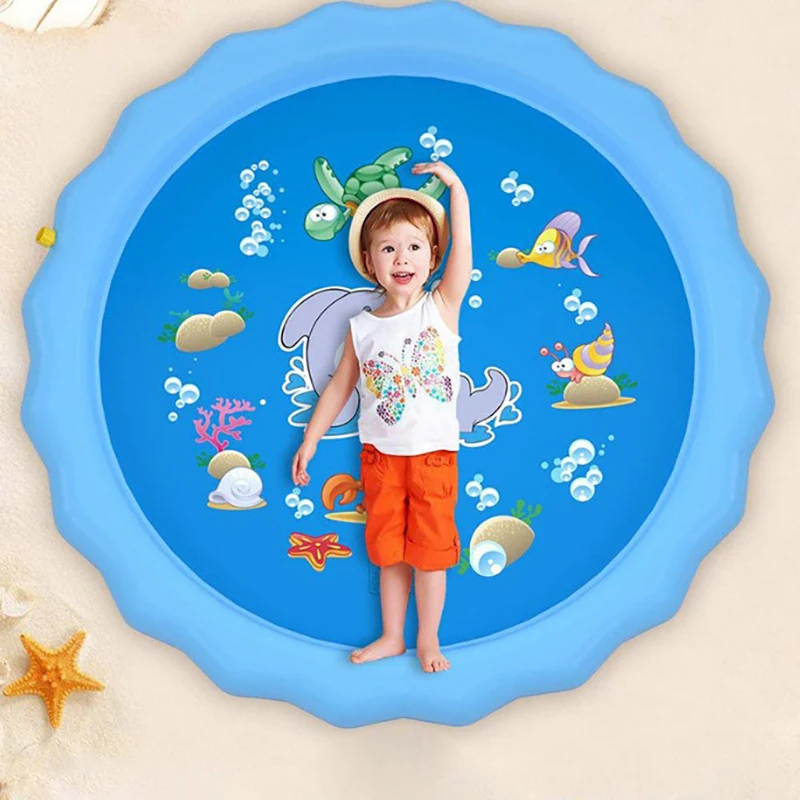 Almohadilla rociadora de PVC para niños, colchoneta de agua inflable para mascotas, juguete de juego al aire libre, colchoneta de piscina para césped, Verano