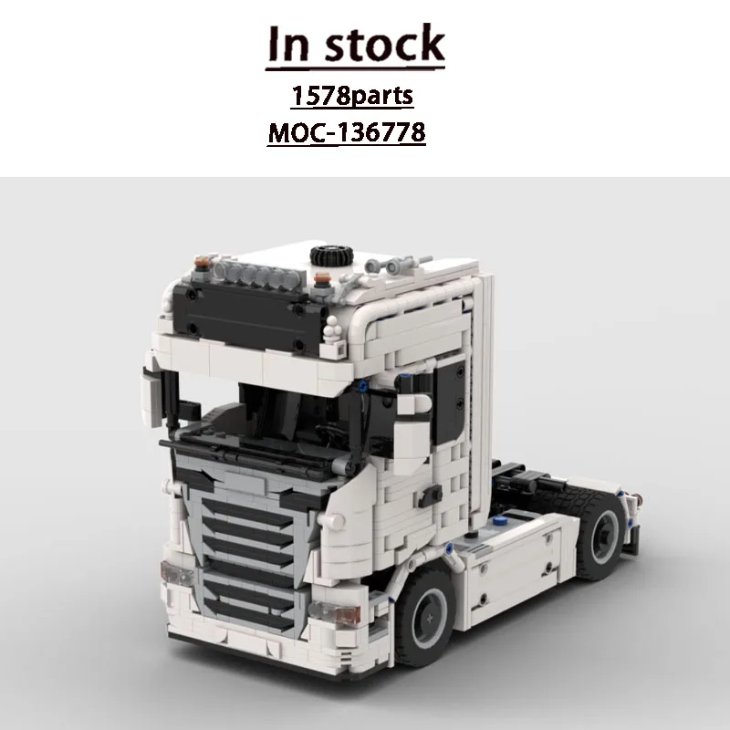 

MOC-136778 New Flat-Head Semi-Truck Building Block Model 1578 Parts Creative Boys Children's Birthday Christmas Toy Gift