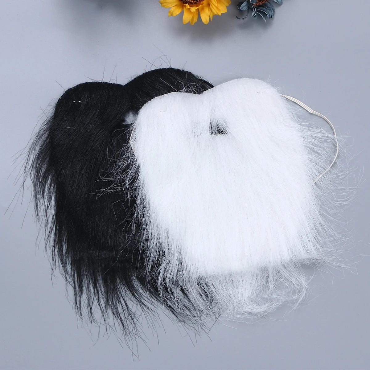 

10 Pcs False Beards Self Adhesive Simulation Cosplay Beard Halloween Costumes Reusable Polyester Comfortable Adjustable