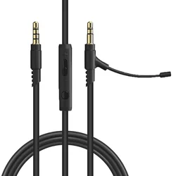 Replacement Cable Extension Cord External Microphone Mic Mute Volume Control For Philips SHP9500 SHP9600 SHD8800 Headphones