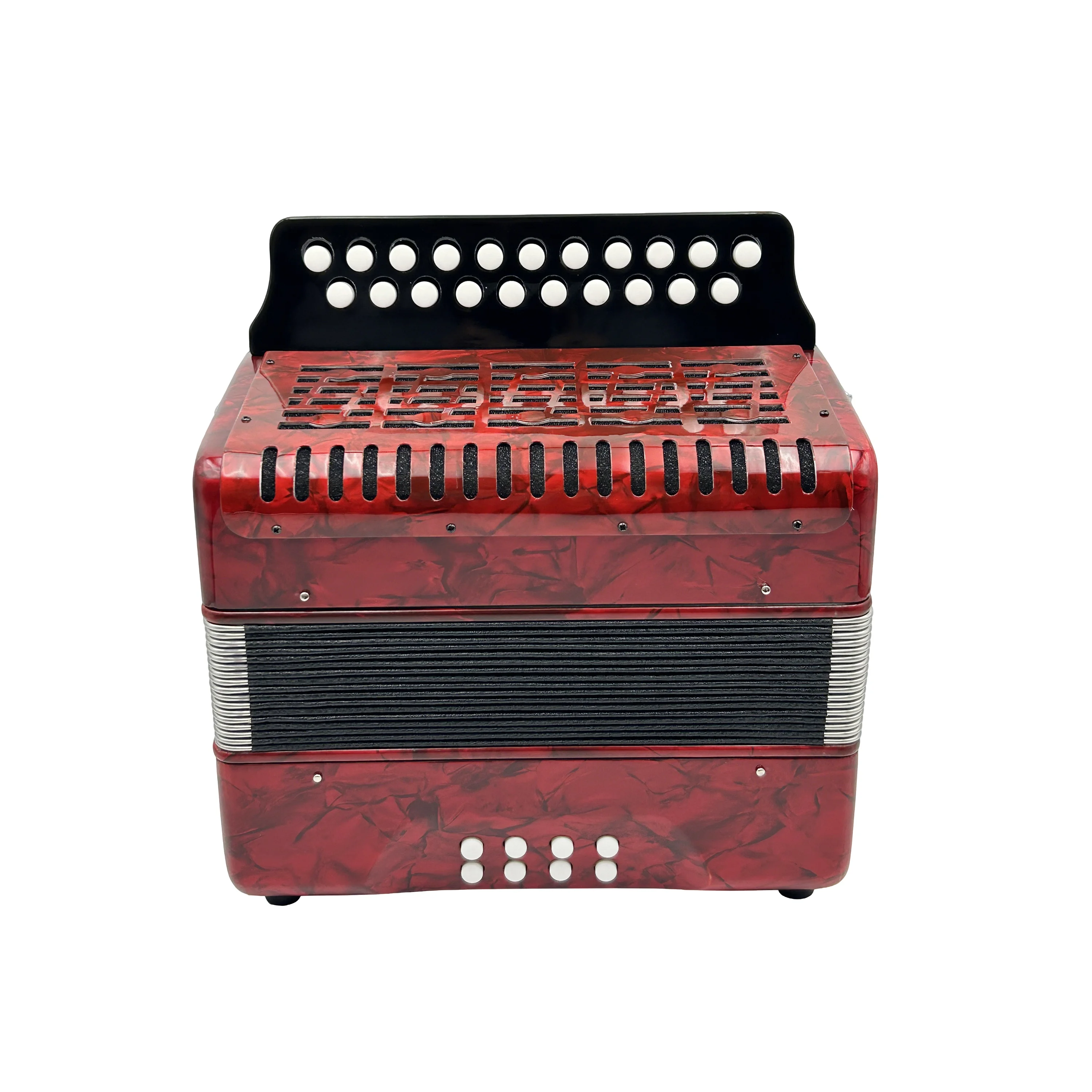 전문가용 크로매틱 21버튼 8베이스 휴대용 학생용 아코디언 악기 레드 색상 JB2108 고품질