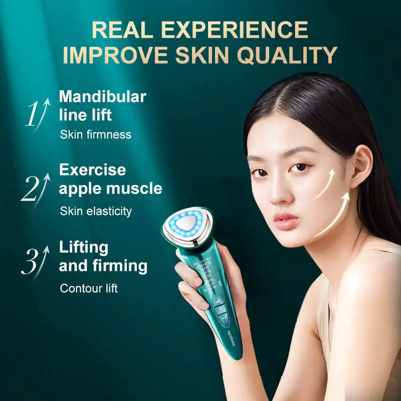 Bibliothèque intelligente Portable à microcourant, Lifting et raffermissement du visage, soins oculaires, anti-âge, dispositif de beauté du visage et du cou