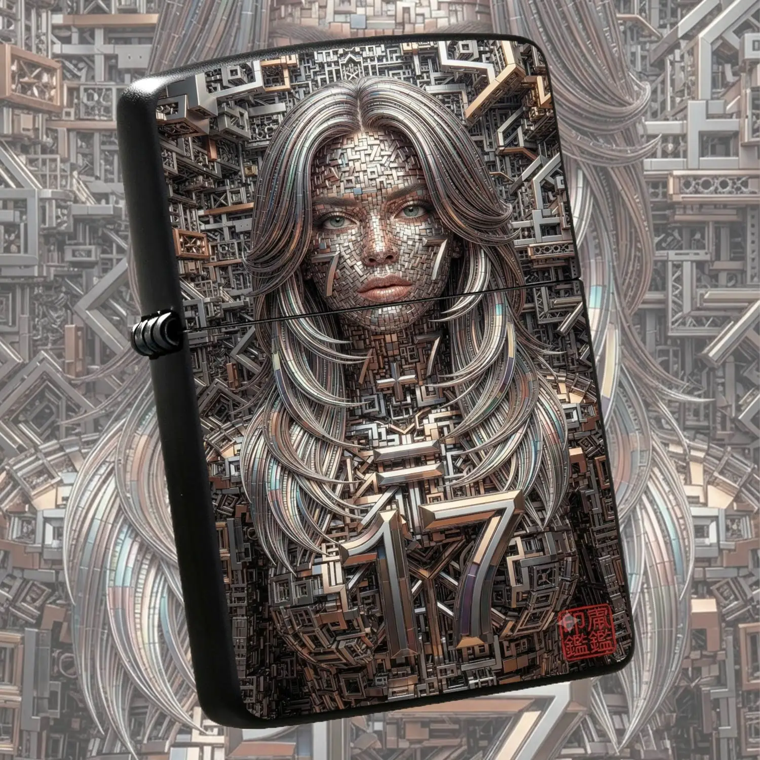 Futuristic Cyber Geometric Constructed Figure Lighter, Unique Artistic Design Trendy Item, Perfect For Lighting Incense Candles, Outdoor Trips And Various Daily Scenarios, Exquisite Portable High Aesthetic Practical Gift For Personal Use Or