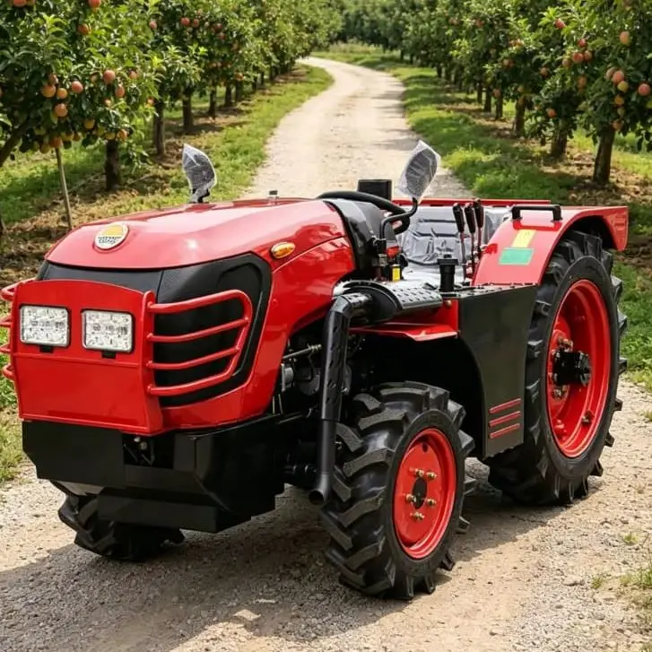 Customized High-efficiency Wheeled Ploughing Machine, New Model Wheeled Rotary Tiller, Durable Wheeled Mini Tiller