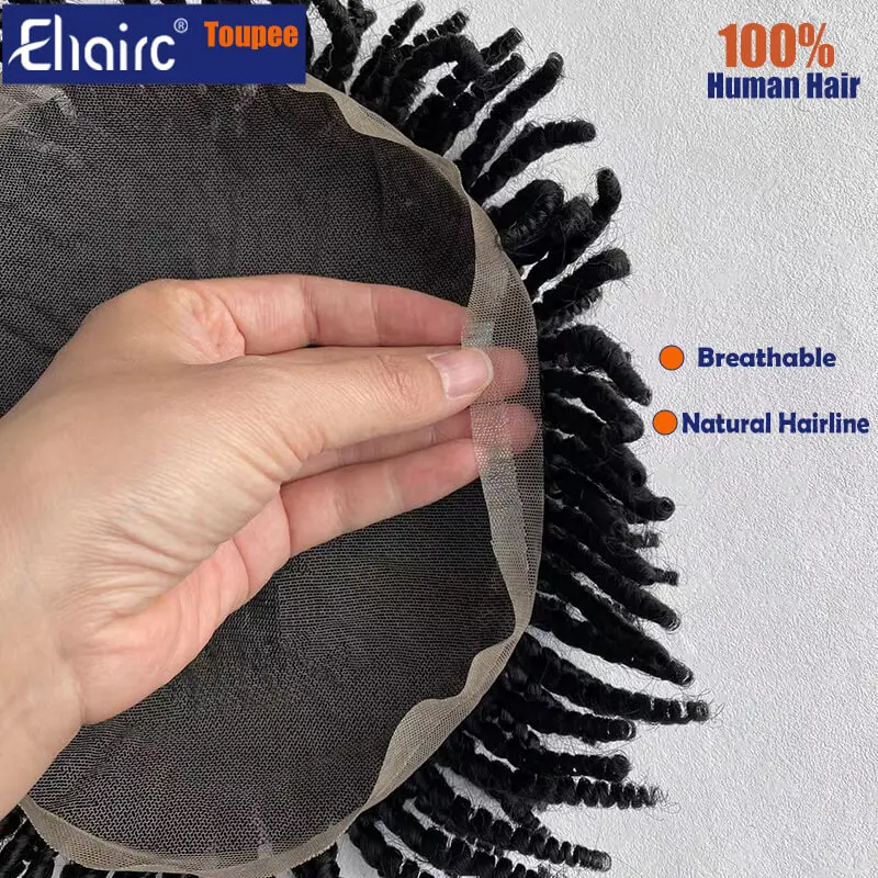 Men's Capillary prothesis Afro Braids Toupee For Black Men Dreadlock Human Hair Toupee , Crochet Braids Hair System For Men