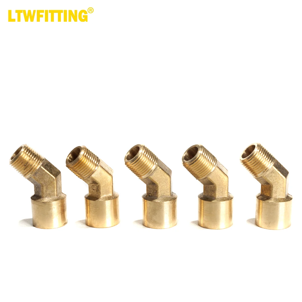 LTWFITTING Brass Pipe 45 Deg 3/8