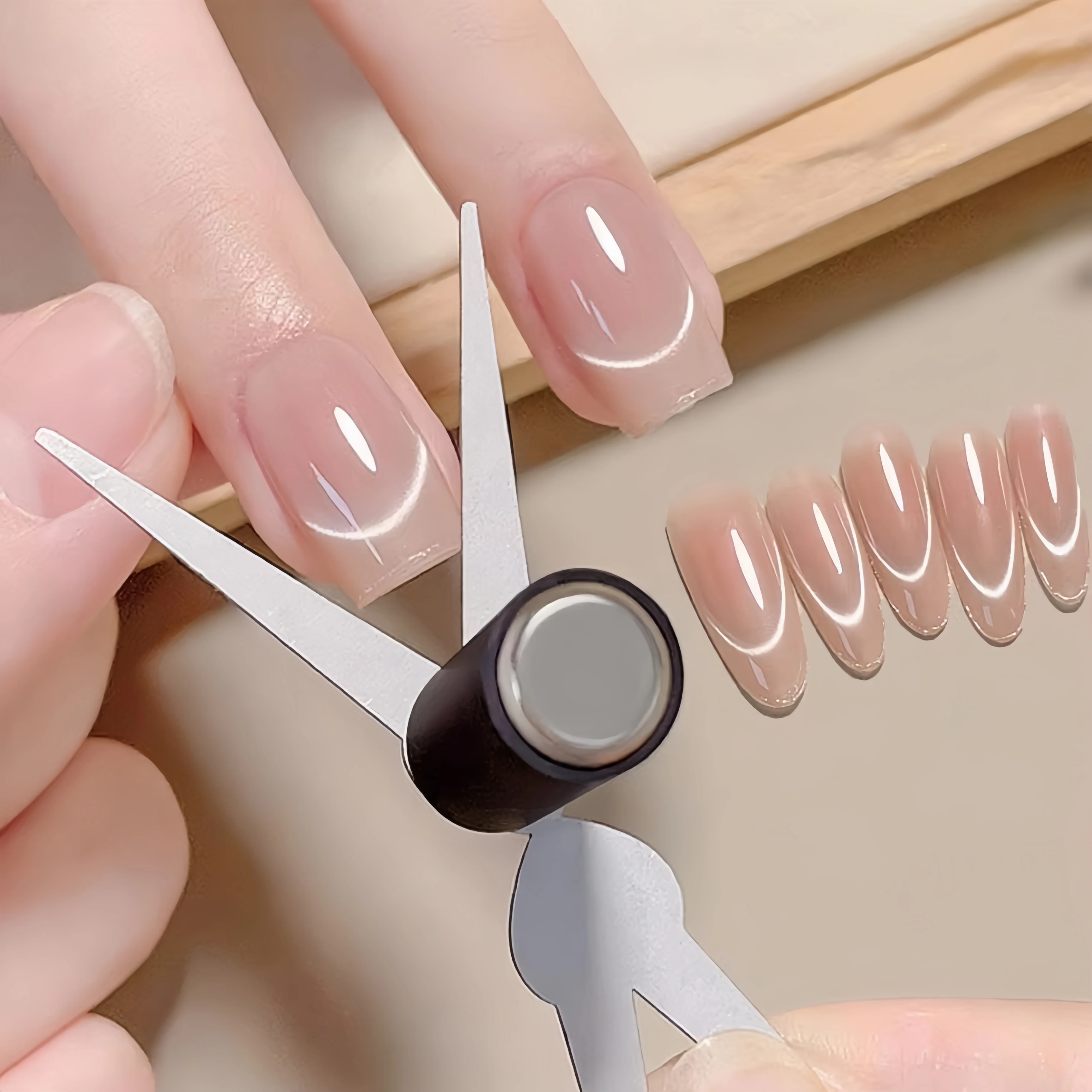3D Double Headed Nails French Shape Strong Cat Eye Magnet Nail Art Gel Polish Magnetic Effect Manicure Accessories Tools Set