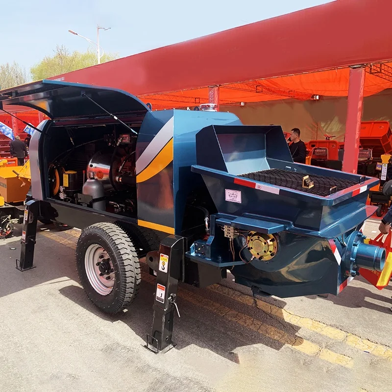 2026 High Quality Small Cement Pump Mini  Pump Concrete Machine diesel Control System Casting Micro Electric Soil Pump