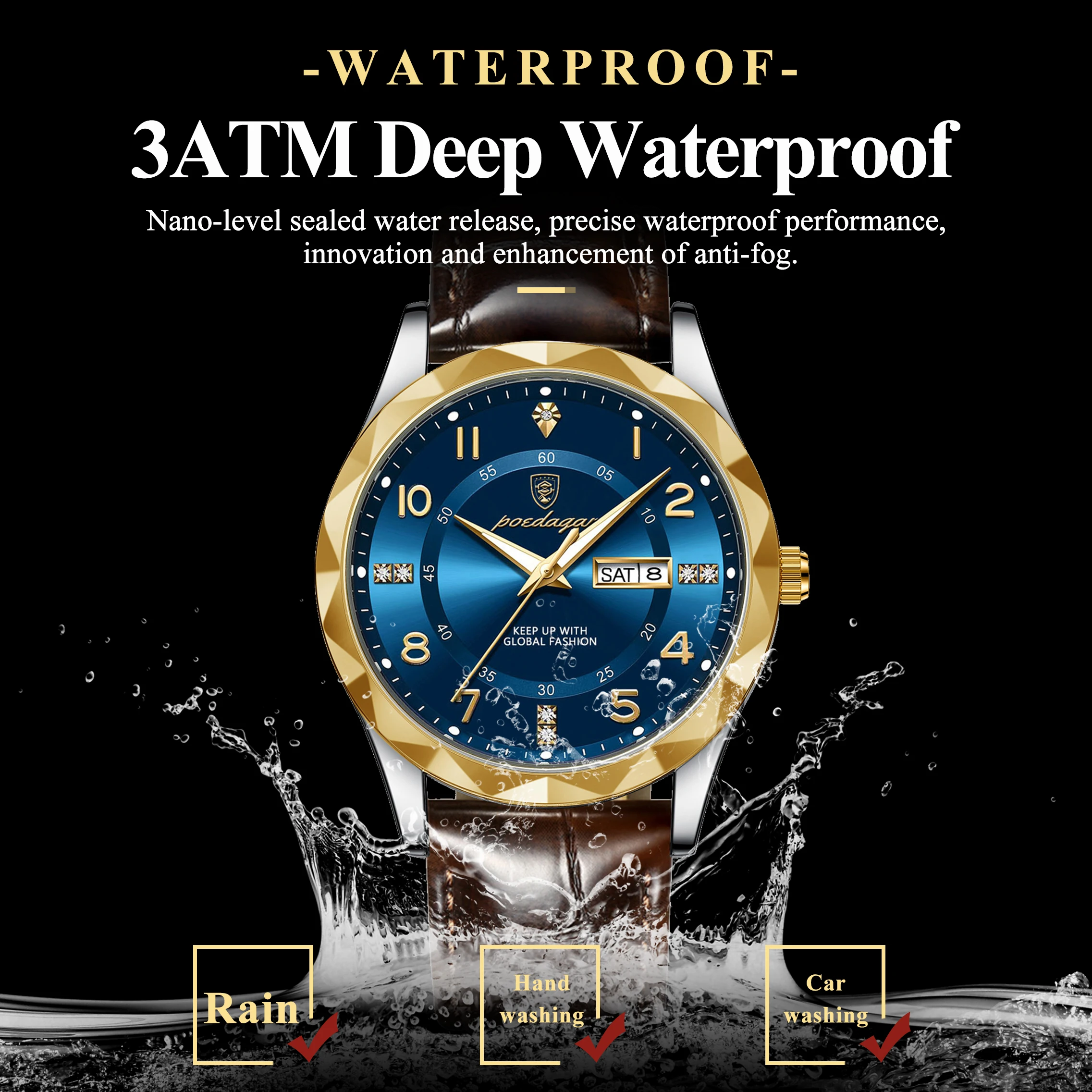 POEDAGAR Fashion Brand Men Wat - Luxury Watch Holder For Men ulasan dan harga