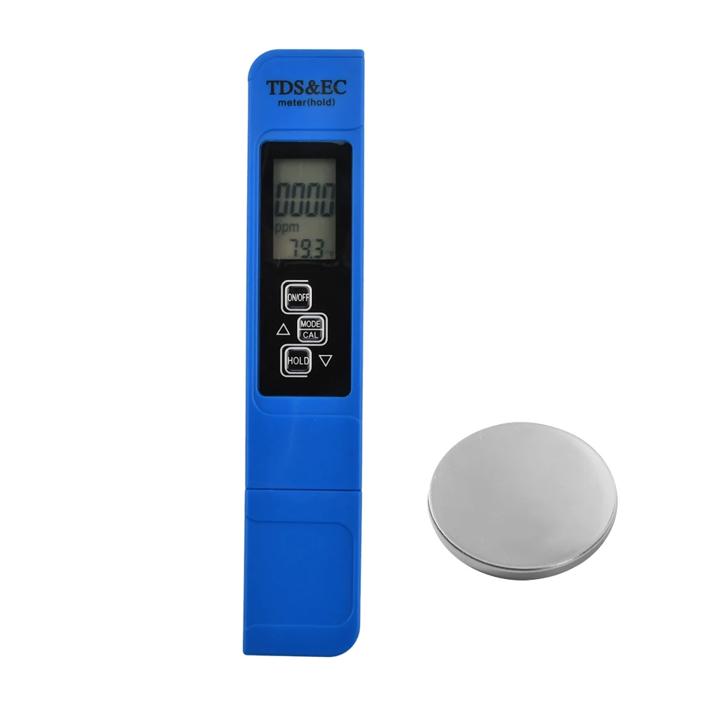 High Accuracy 0-9999ppm TDS Meter Digital Water Tester 0-9999us/cm EC Meter TDS&EC&TEMP LCD Water Purity PPM Aquarium Filter