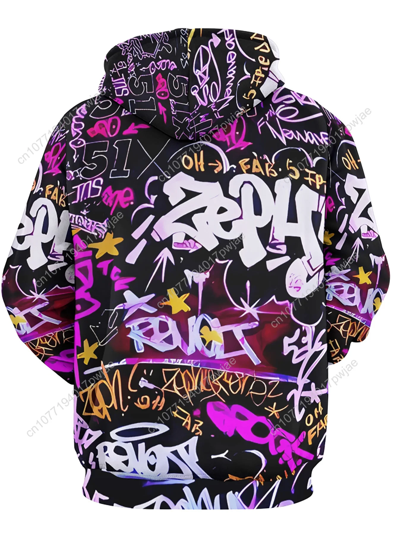 [Идельный подарок для мужчин] Мужская толстовка с капюшоном в стиле граффити — пуловер с принтом граффити на все тело, свитер с капюшоном и капюшоном на шнурке,