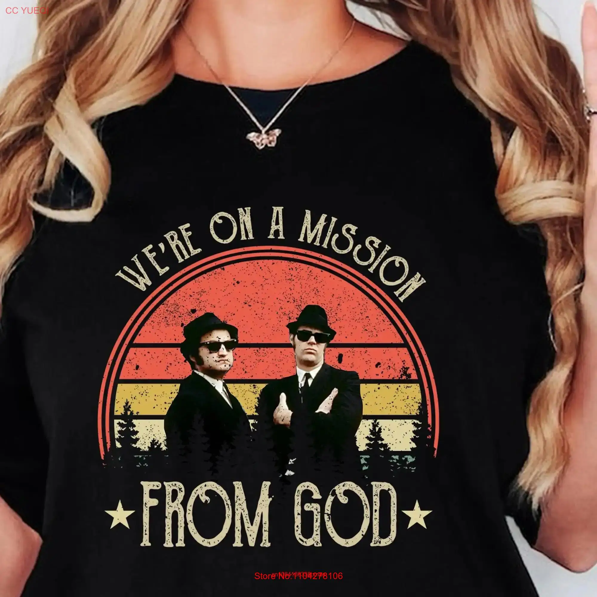 Joliet Jake Blues Elwood T Shirt We're On A Mission From God Retro Vintage Comfort Colors Funny Movie Quote 2023