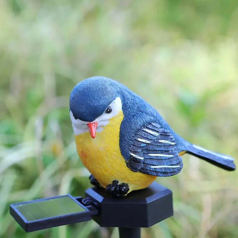 Solar Bird Lights Cute Solar Powered Bird LED Lamp Backyard Lawn Landscape Decor Garden Stakes Garden Animal Statue LED Pathway