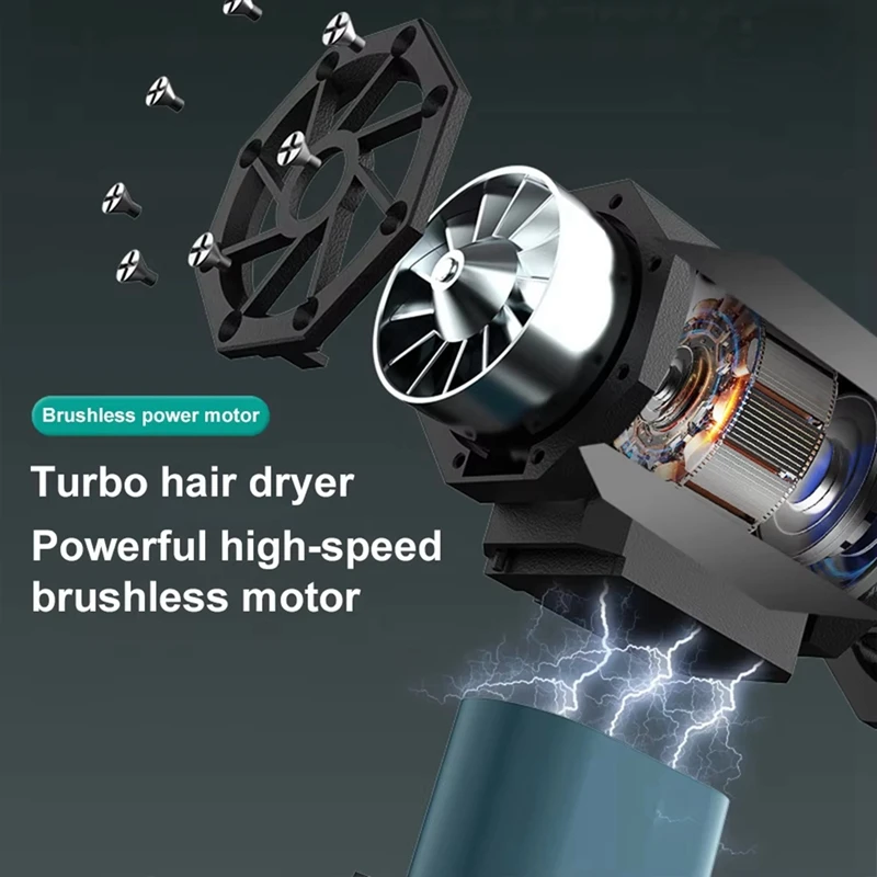 

High Power Turbofan Violent Jet Fan 90000RPM Cordless Air Black
