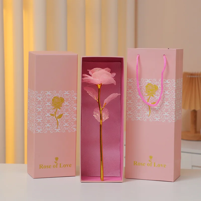 Customized. Direct Sale from Source Factory: Colorful Eternal Flowers, Foil Flowers, Artificial Roses, Valentine's Day, Mot