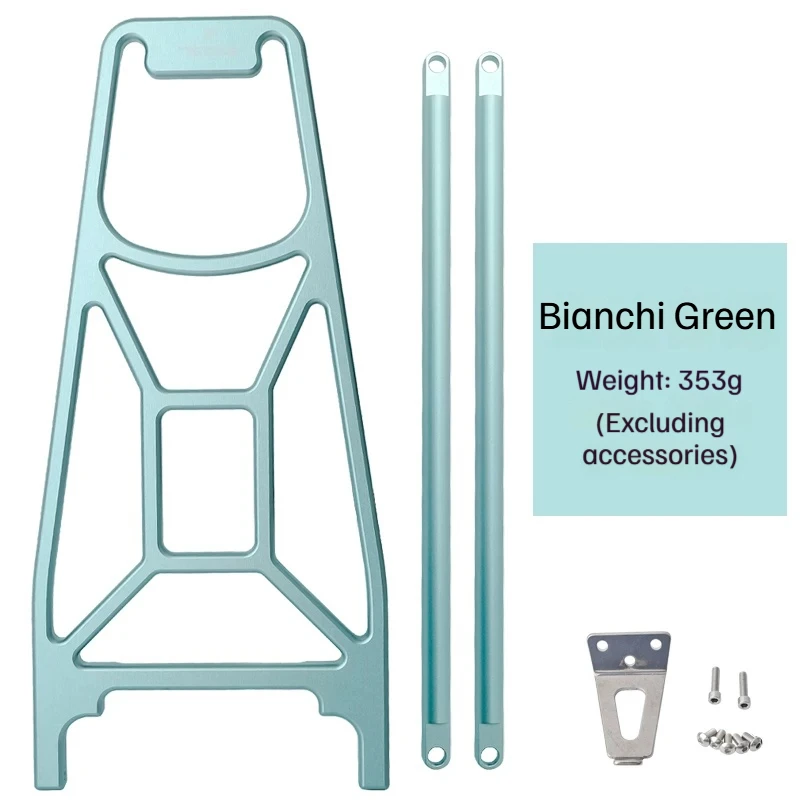 RECEVC for Brompton Folding Bike Luggage Rack CNC Aluminum Alloy Lightweight Load-bearing Bicycle Luggage Carrier