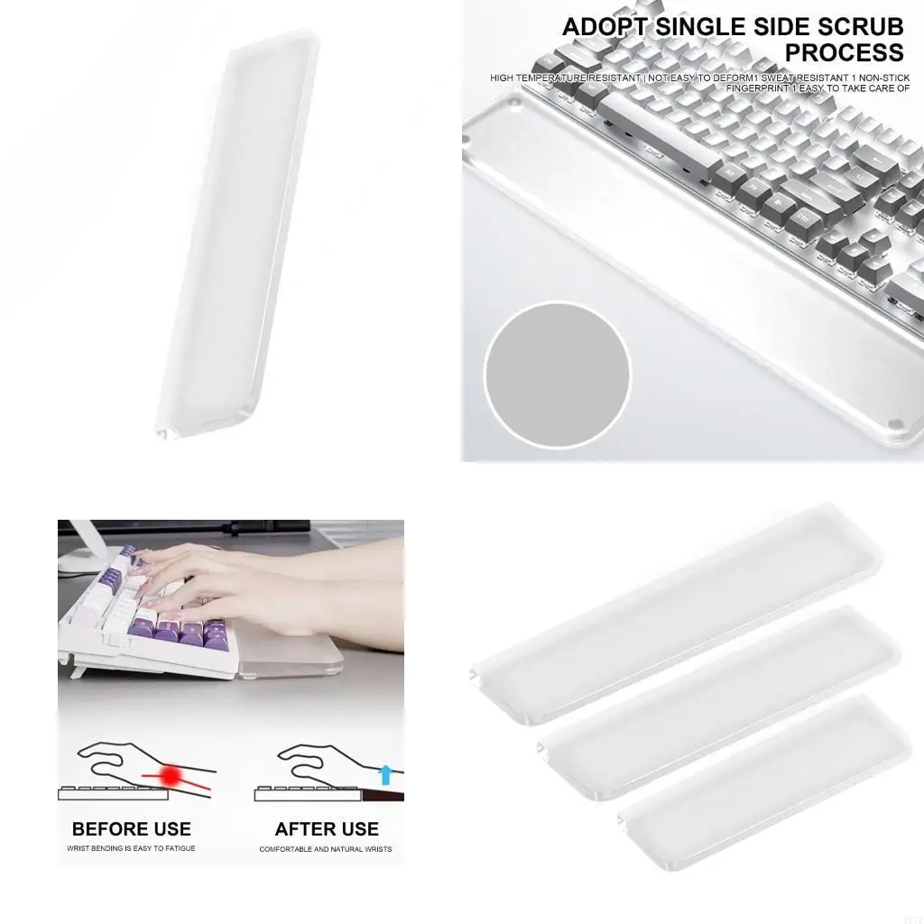 

Механическая клавиатура из матового акрила 4X7E, подставка для запястий с противоскользящими ковриками, игровая подставка