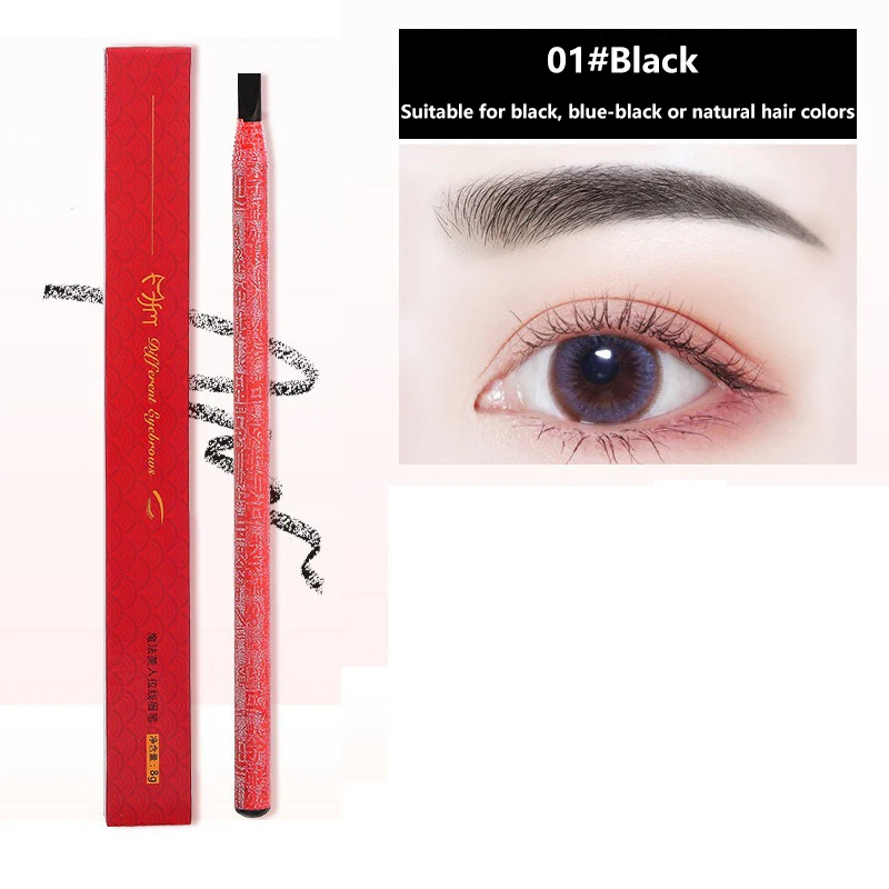 Damski makijaż ołówek do brwi wodoodporny czarny brązowy pisak do tatuażu profesjonalne kosmetyki brwi Microblading wzmocnienie brwi