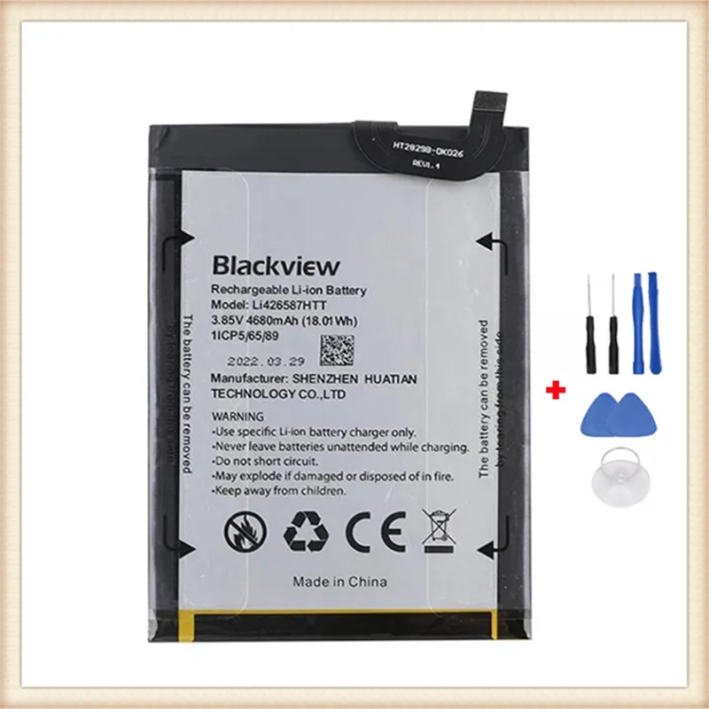 New production date for Blackview A100 battery 4680mAh Zero cycle High capacity for Blackview Li426587HTT battery