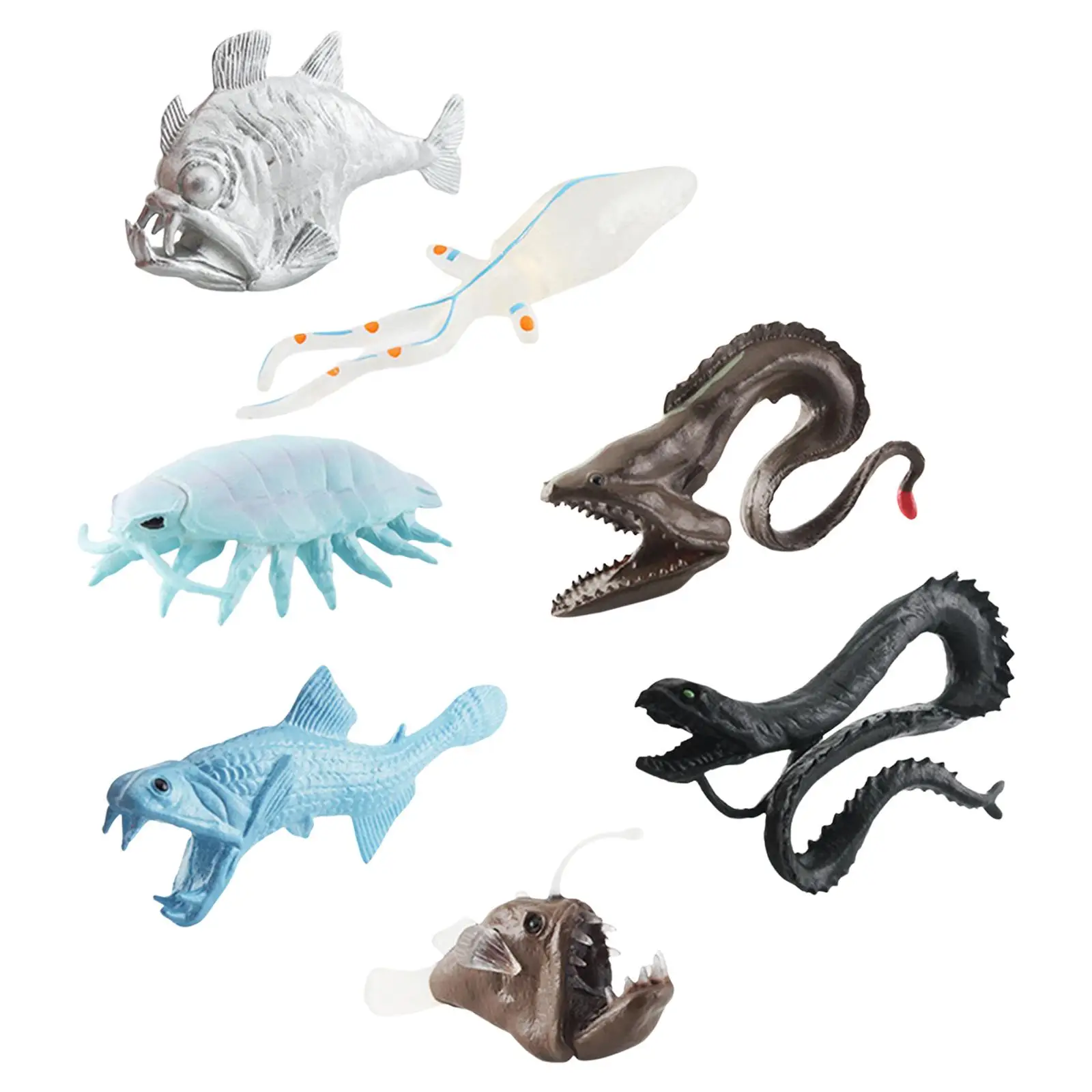 7x Sea Biology Animal Figure Realistic Detailed Action Figures for Toddlers