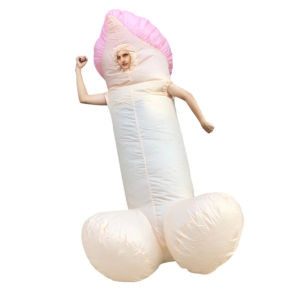 Penis Inflatable Costumes For Adult Sexy Dick Jumpsuit Funny Dress Disfraz Holiday Paty Halloween Anime Cosplay Suit