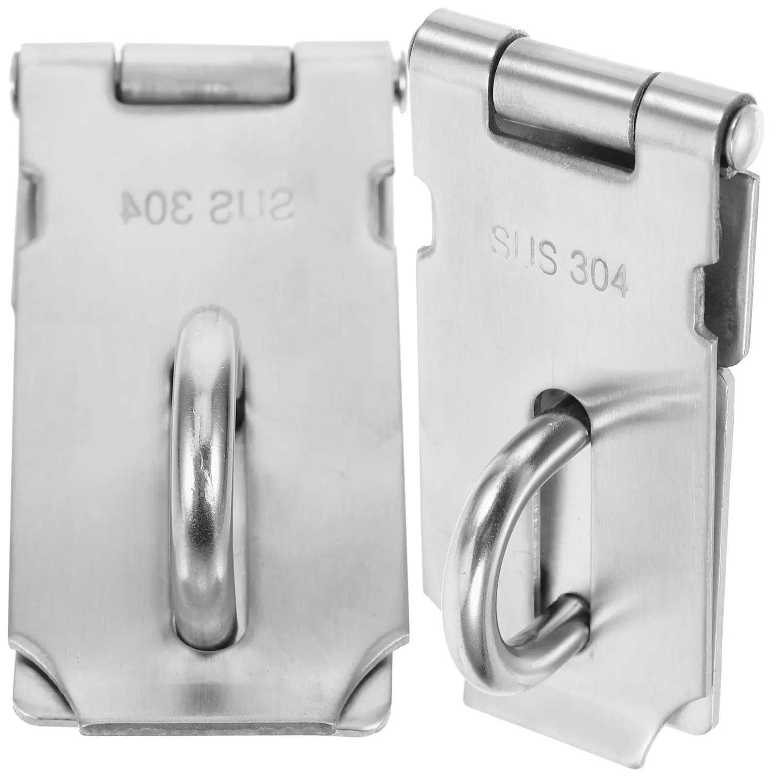 

2Pcs Stainless Steel Door Latch Lock Hasp Heavy Duty Padlock Latch for Wooden Fence Gate Security Outdoor Use Shed Lock Hasp